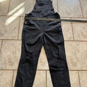 Old Navy Denim Apron Overalls Distressed size 10